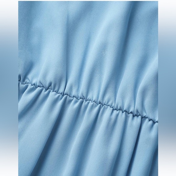 BloomChic V Neck Ruffle Trim Elastic Waist Cami Dress - Picture 5 of 8